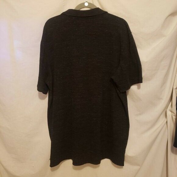 George Mens Sz XL Black  Solid Short Sleeve Polo Shirt - Picture 7 of 9